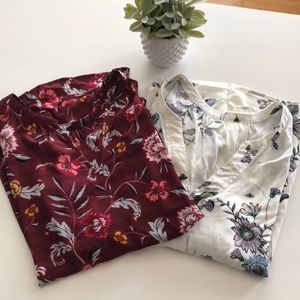 Set of two women’s floral blouses